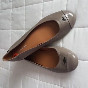 Coach Women's Taupe Ballet Flats
